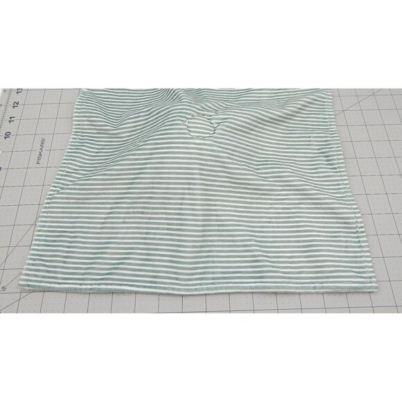 Rene Rofe Baby Pear Security Blanket Green White Striped Velour Lovey - Picture 10 of 10